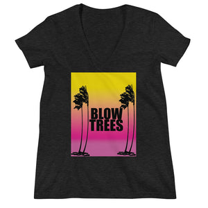 BLOW TREES Women's Fashion Deep V-neck Tee