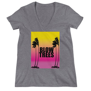 BLOW TREES Women's Fashion Deep V-neck Tee