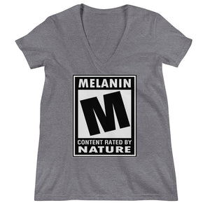 MELANIN Women's Fashion Deep V-neck Tee